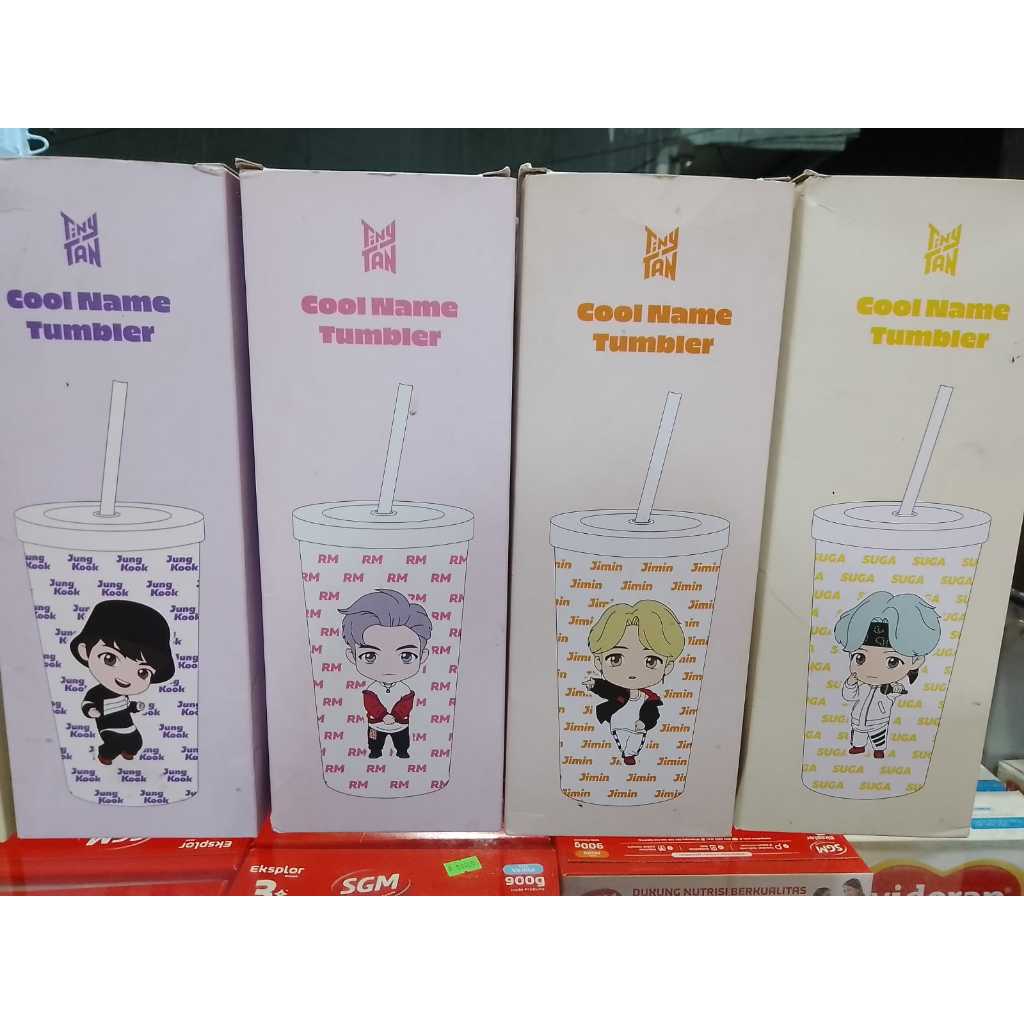 TUMBLER TINY TAN BTS ALL PERSONIL LENGKAP