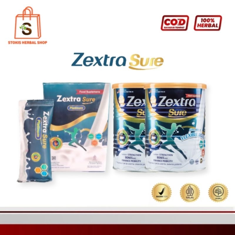 

ZEXTRA SURE GOLD & PLATINUM MILK ORIGINAL SUSU PERSENDIAN OTOT DANTULANG KEBAS KESEMUTAN