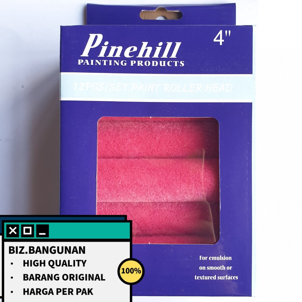 

HARGA 1 KOTAK BULU KUAS ROLL PINEHILL MERAH 4 KAPAL WOOL REFILL KUAS CAT ROL ART U8L2