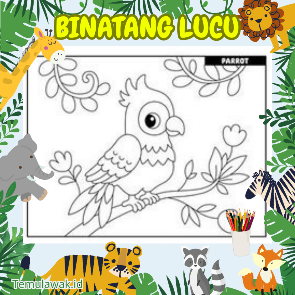 

Kertas Sketsa Gambar Lukis Drawing Sketch Mewarnai Coloring Binatang Lucu Part 6 Untuk Anak Kecil