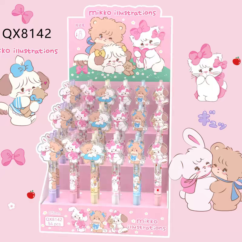 

Pulpen Ballpoint Mikko Illustrations / Cute Pen Latte, Souffle, Cammy, Mousse