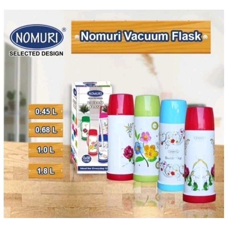 TERMOS AIR PANAS KECIL NOMURI 0,45L & 0,68L / VACUUM FLASK NOMURI / THERMOS AIR