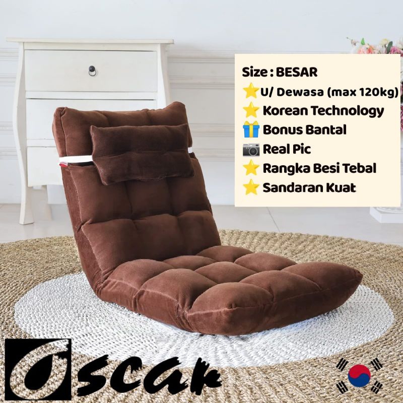 rambitshop5 - kursi lantai lipat sofa gaming oscar kursi lesehan santai sofa lipat empuk