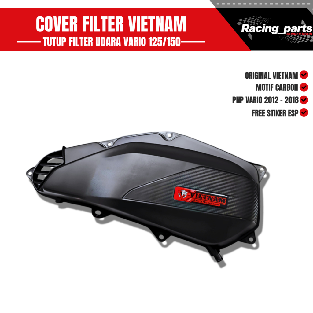 COVER FILTER ZHIFAT AIRBLADE VARIO 125 LED NEW DAN VARIO 150 LED NEW 2018 2019 2020 TRANSPARAN SMOKE