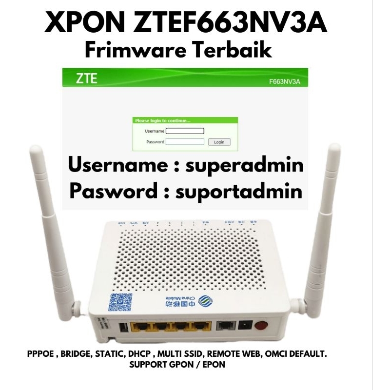 F663NV3A ZTE XPON - Second ORI