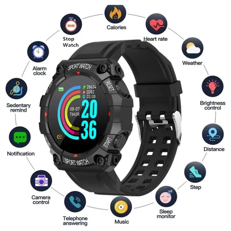 Eksklusif SMARTWATCH Y56 Tangan Pria Wanita Digital Smartwatch Sport Sleep Monitoring Fitness Tracke