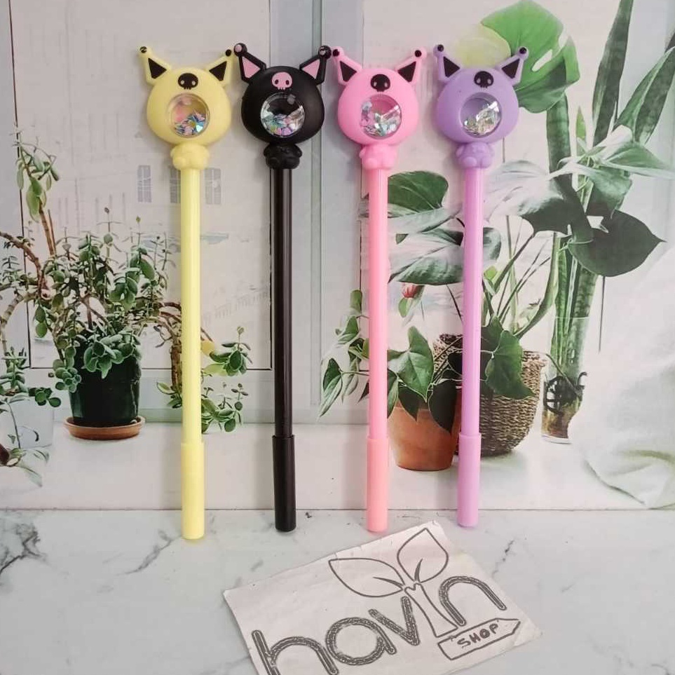 

12pc PENA BALLPEN PEN GEL MANIK KUROMI SANRIO ART J1A9