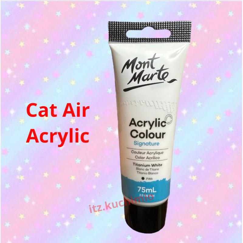 Cat air acrylic cat akrilik putih besar 75ml
