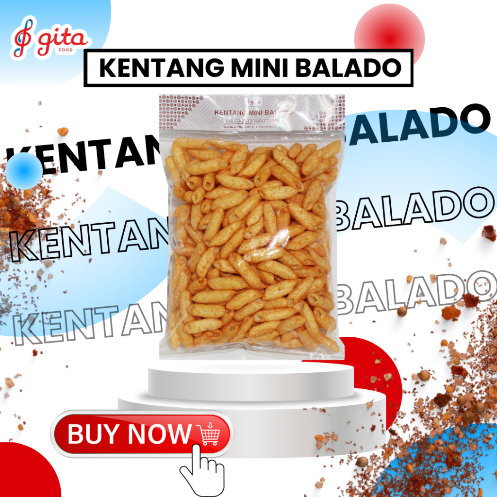 

Snack Kentang Mini Bumbu Balado Kemasan [200 g]