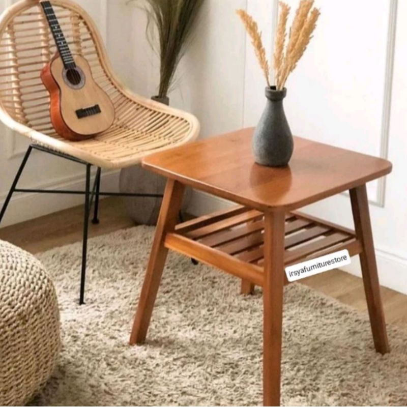 Meja Kopi Minimalis Kayu Jati - Coffee Table Jati