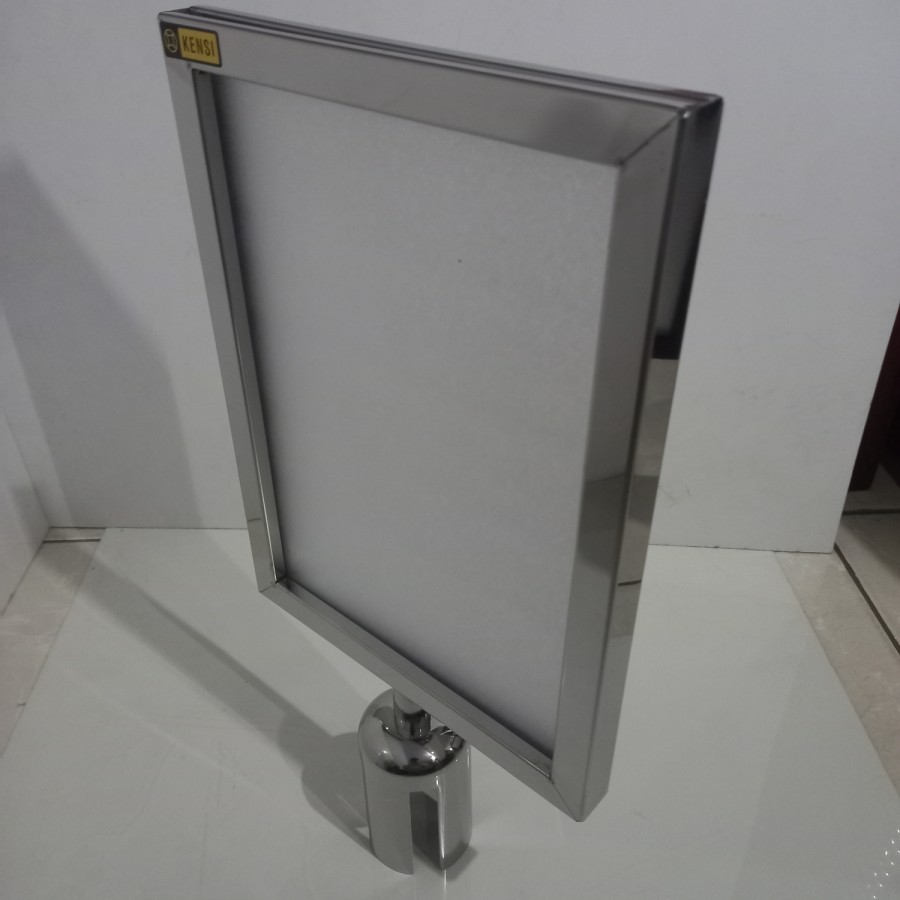 

Sign Board FRAME A4 Potrait Signage stainless papan tiang antrian