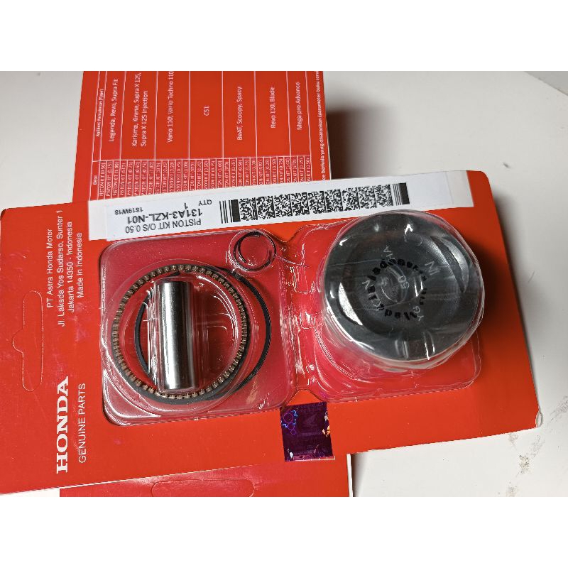 PISTON KIT OS 50 BEAT FI SCOOPY FI SPACY FI KZL