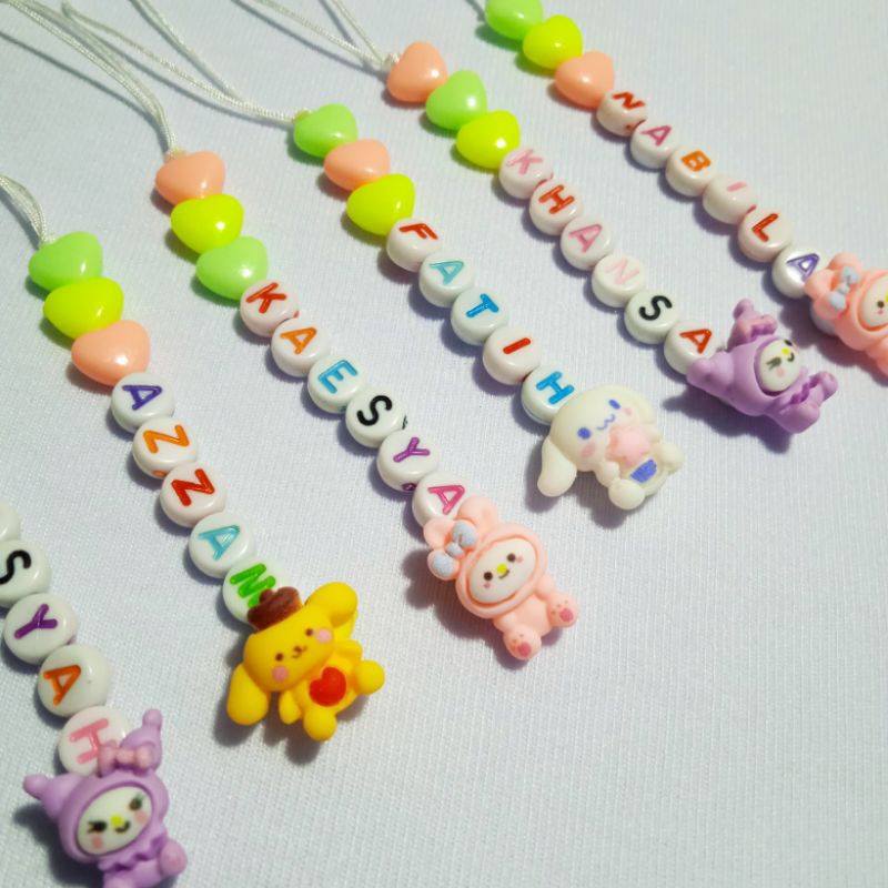 GANTUNGAN HP CUSTOM NAMA / STRAP PHONE NAMA KAMU / GANTUNGAN HP NAMA / PHONE STRAP NAMA / GANCI CUST