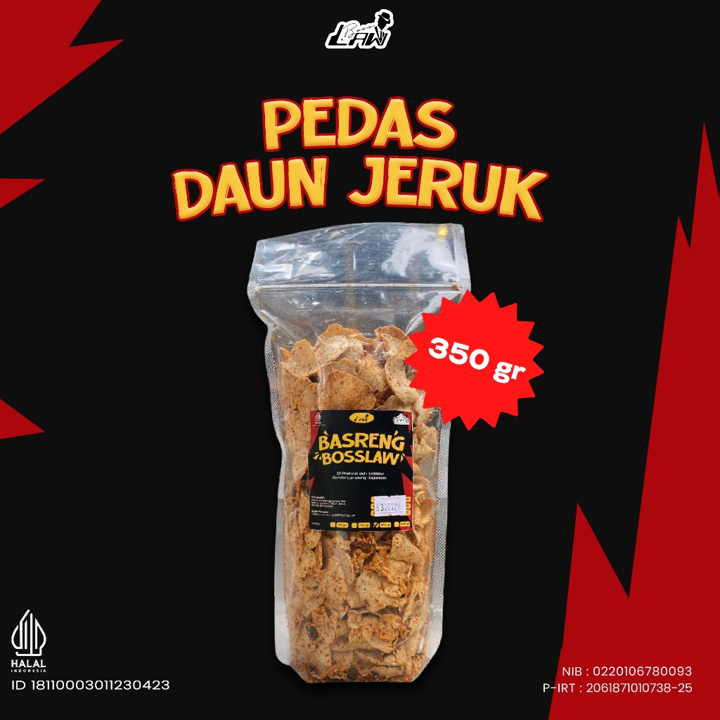 

Basreng Pedas Daun Jeruk 350 gr - Bosslaw