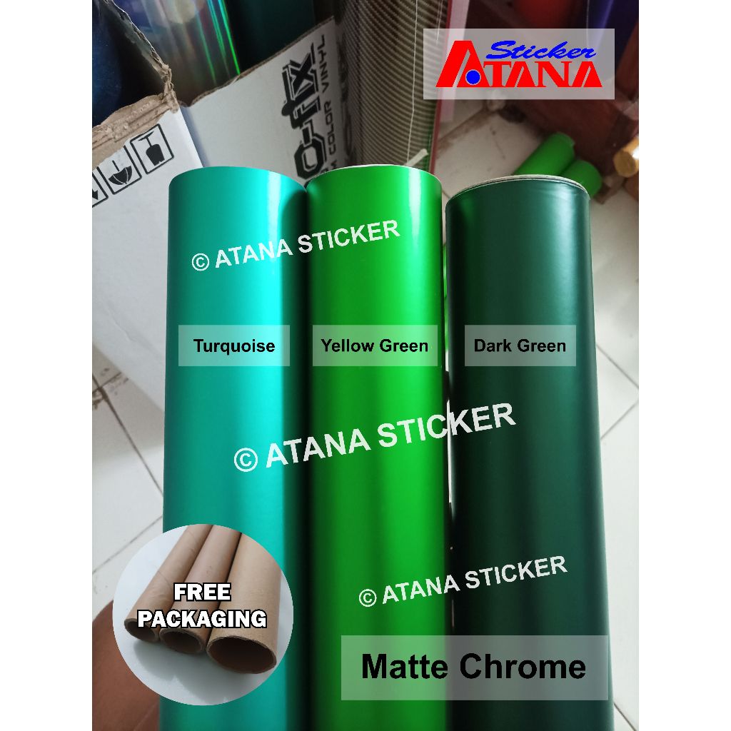 Skotlet Hijau Tosca Muda Tua Matte Chrome Matt Dark Green Turquoise Daun Army Metalik Doff Dop Satin