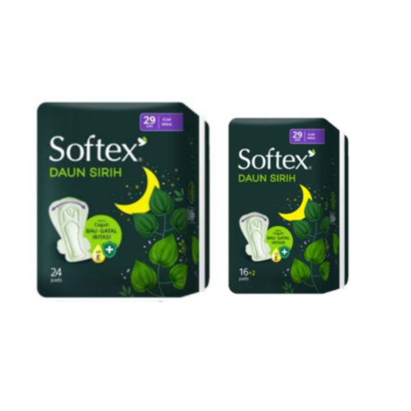 Softex Daun Sirih Wing 29cm isi 8+1 / isi 16 / isi 24