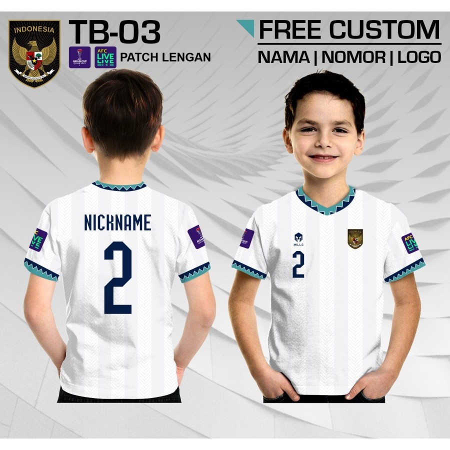 Jersey anak kaos timnas indonesia baju timnas piala asia 2023 2024