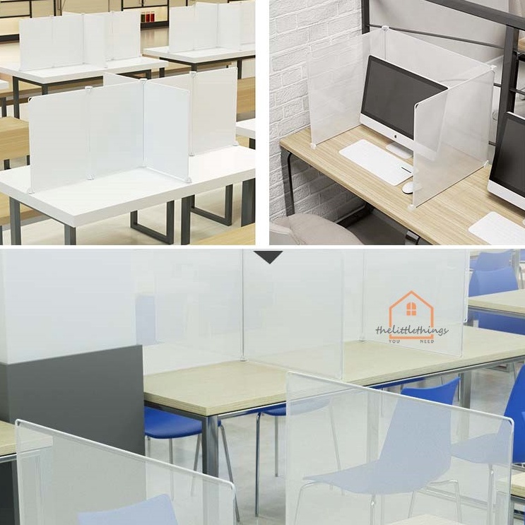 

KODE K28J The Little Things Sekat Pembatas Meja Partisi Meja DIY Anti Percikan Air Papan Pemisah Meja Kerja Kantin Restoran