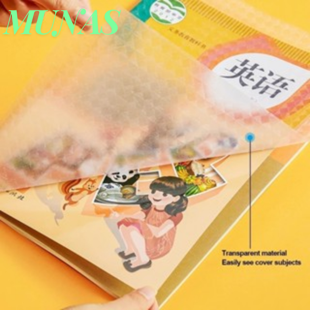 

MUNAS Stiker Sampul Buku Bening Isi 10 Lembar Self-Adhesive Book Cover Waterproof Sticker Sampul Buku Tulis Sekolah Diamond Transparant Polos Pelindung Cover Buku Paket Cetak LKS Dengan Perekat Model Buram Tahan Air 10Pcs