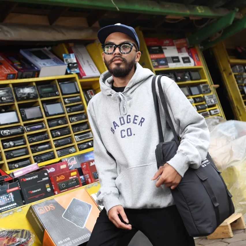 Badger Gry Hoodie Pull Over Misty