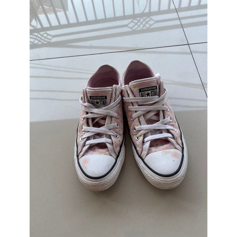 Preloved converse all star flower pink original