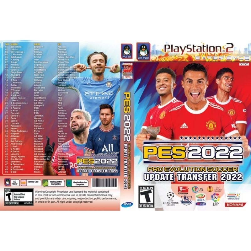 KASET PS2 ORIGINAL GAME BOLA PES 2022 TERBARU FULL UPDATE TRANSFER PEMAIN BARU - KASET GAME PLAYSTAT