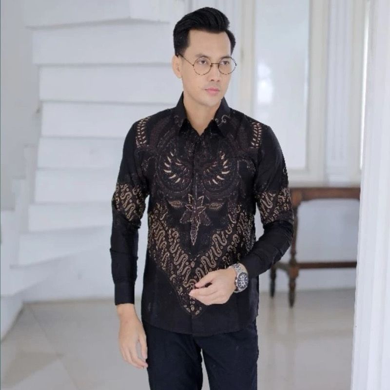 Kemeja Batik Slimfit full furing katun lengan panjang full furing katun