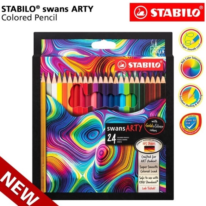 

KODE X5J Pensil Warna Stabilo Swans Arty 24 Warna