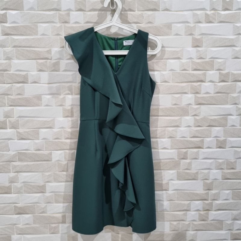 Green Emerald Dress - Luxury - premium - Gaun pesta hijau - mini - preloved murah