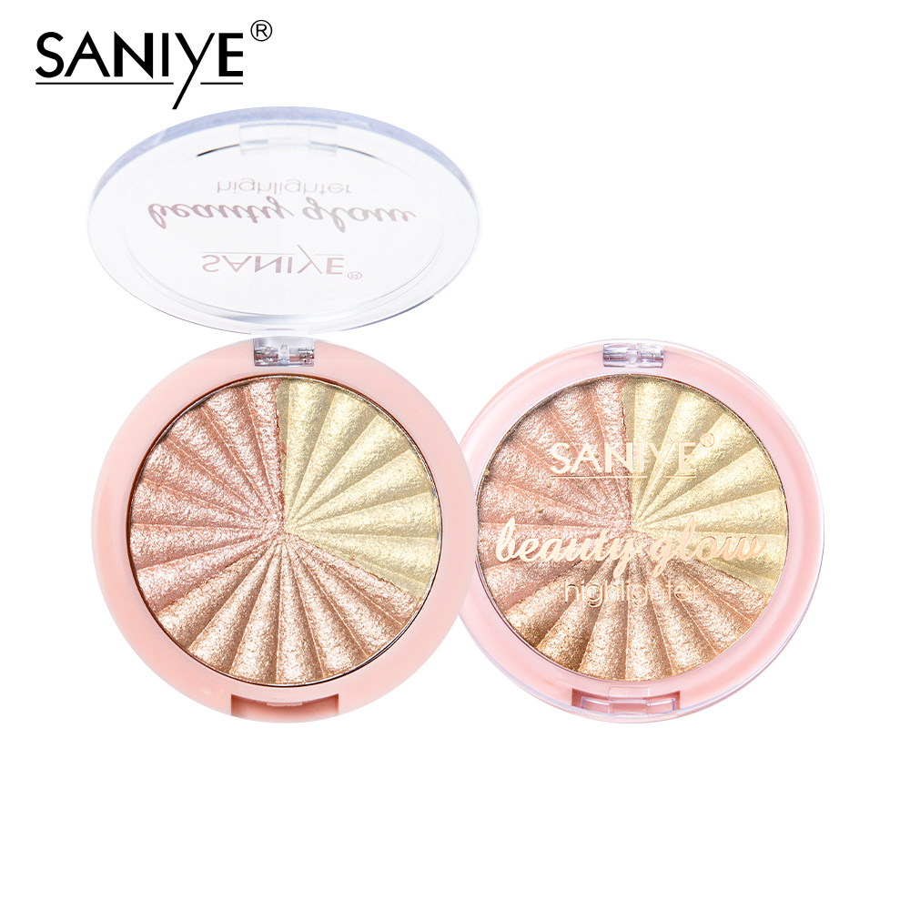 SANIYE 5 Warna Glitter Highlighter Wajah Highlight Eyeshadow Waterproof Powder Kosmetik E0155