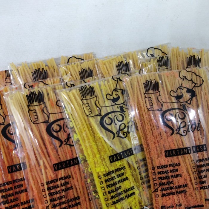 

Camilan Mie Lidi Solo Kemasan Pack Rasa Random Isi 10