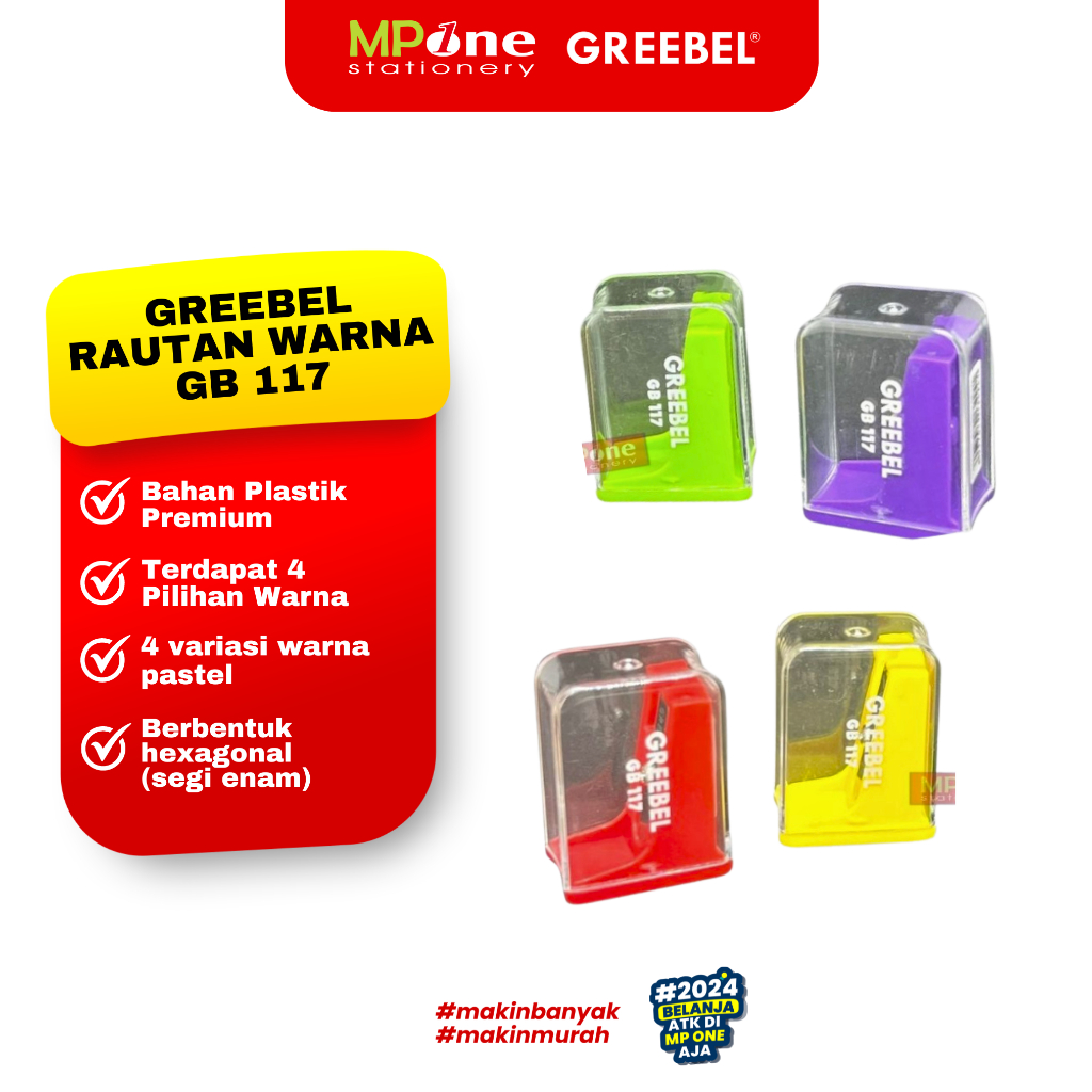 

Greebel Peruncing Cover Warna GB 117 / Rautan Pensil Greebel GB 117 / Rautan Kecil Lucu