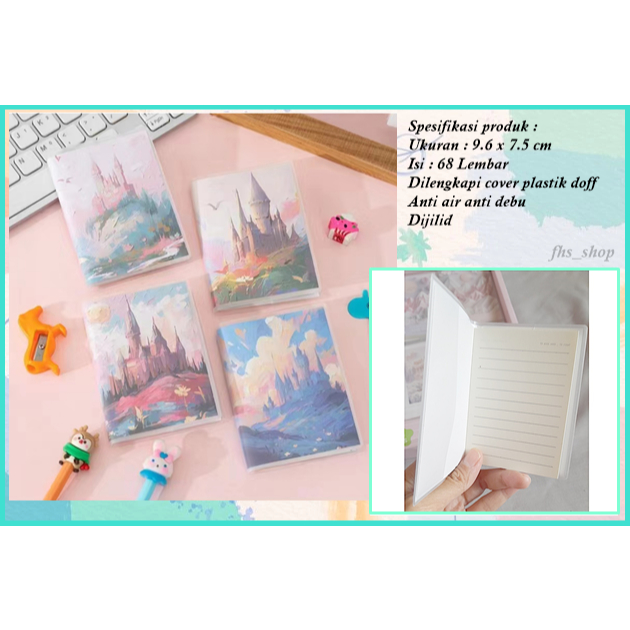 

Buku Scrapbook Notes Kecil Notebook A7 Buku Tulis Notebook Aesthetic Notebook Lucu Big Castle A7
