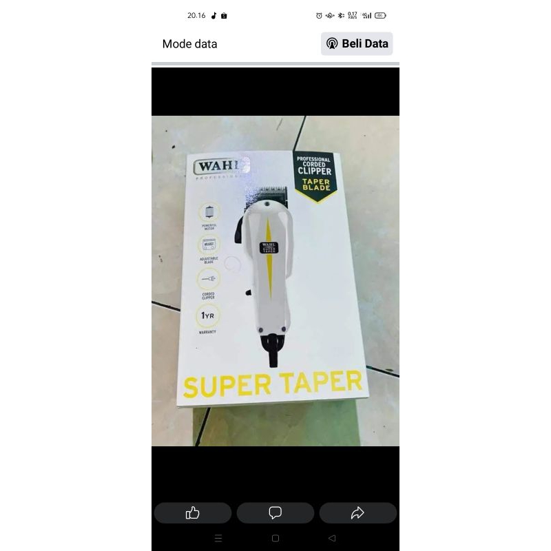 Wahl super taper corded