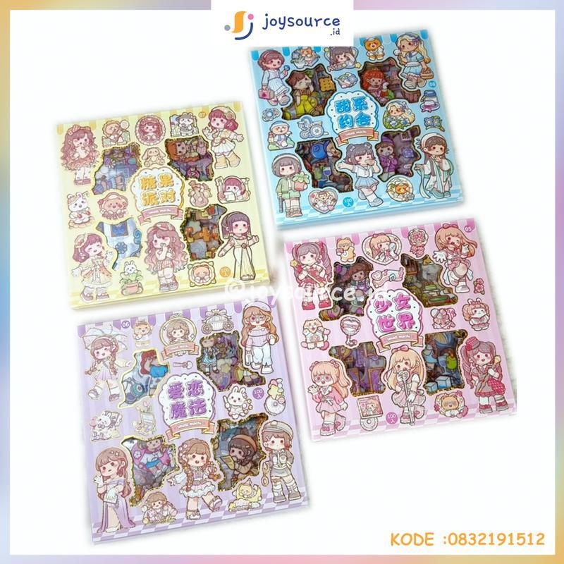 

Sticker Masu Mochi 2D 1 Box isi 100 Lembar Motif Kartun Korea Lucu