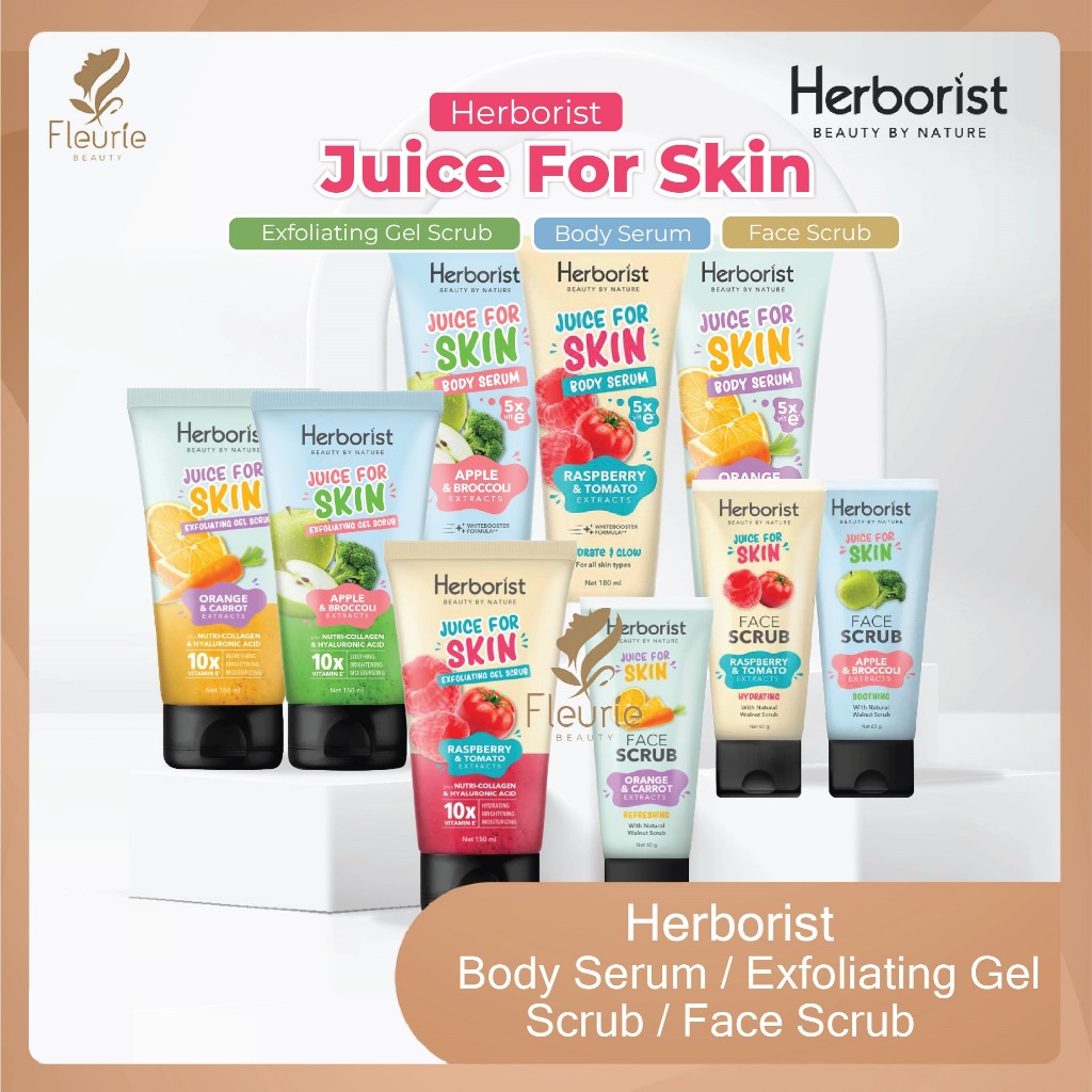 Herborist Juice For Skin Body Serum / Exfoliating Gel Scrub / Face Scrub / Herborist