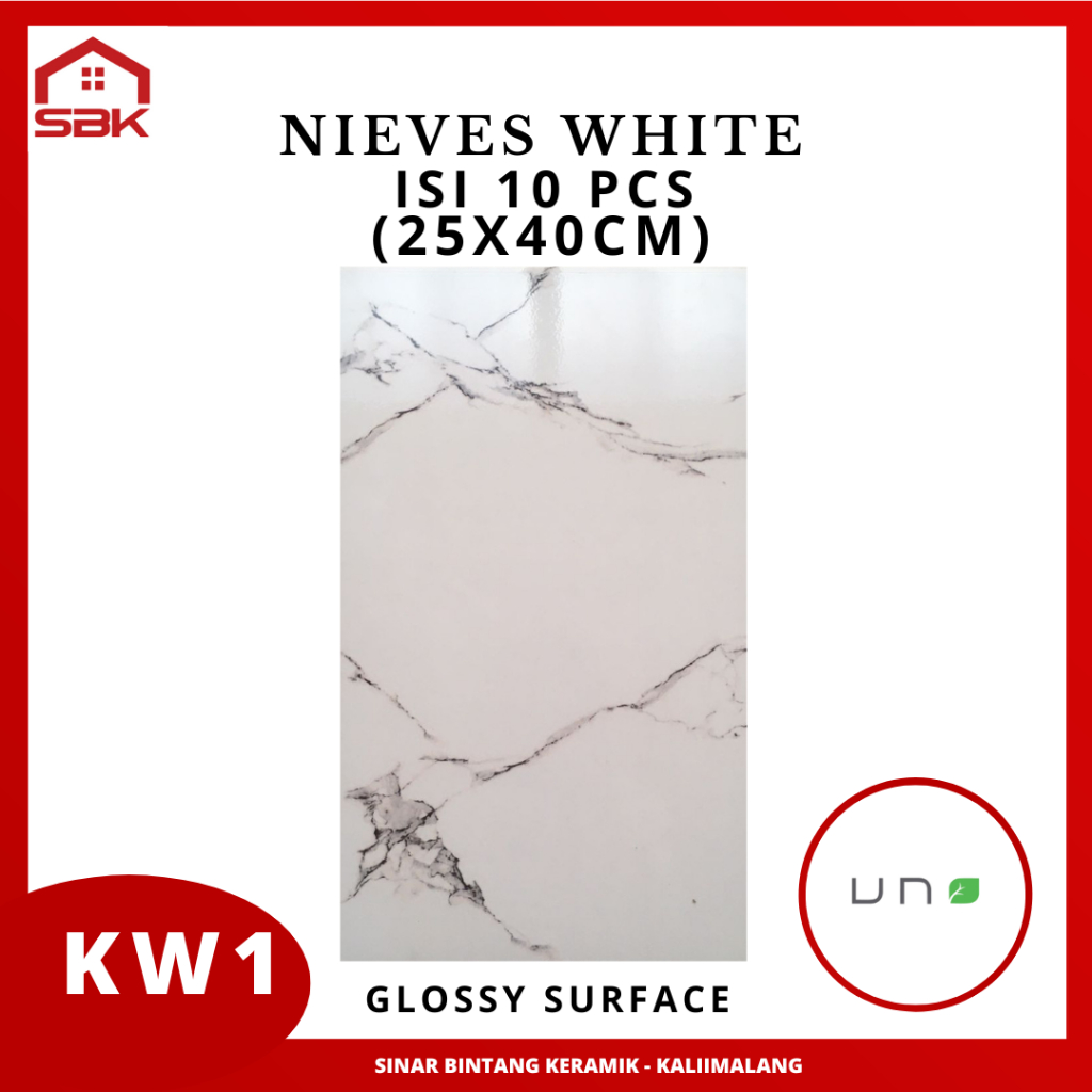 Keramik Dinding 25x40 Nieves White