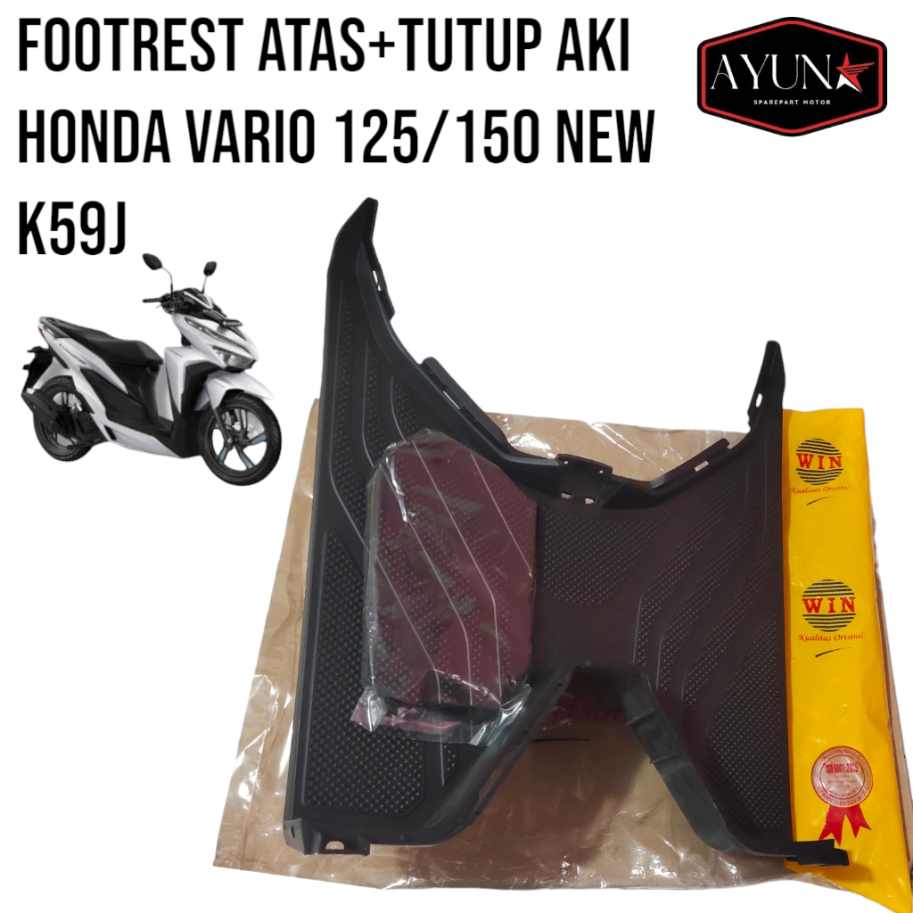 Pijakan kaki plus tutup aki footrest vario 125 150 new step floor honda vario 125 150 new K59J