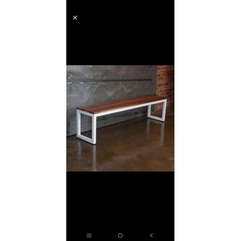 bangku panjang outdoor kaki besi/kayu jati belanda