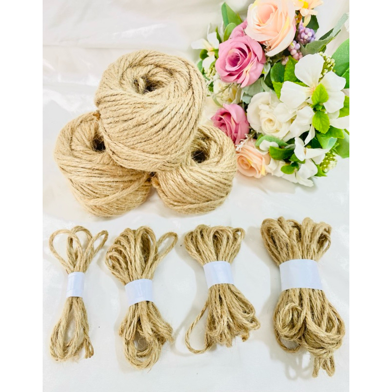 

Tali Goni Rami Dekorasi 3 Ply Panjang 1 / 3 / 5 / 10 M Rami Rustic Rope DIY