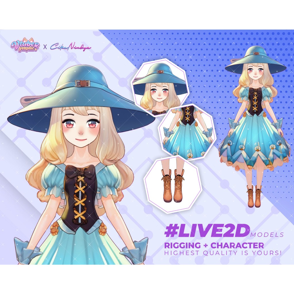 Transformasi Streaming Anda dengan VTuber Live2D Model, Komisi Live2d, VTuber Streaming Setup, Live2