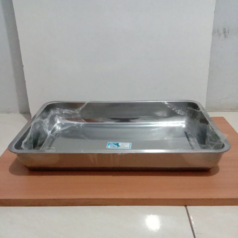 Nampan stainless 50 cm x 35cm x 7 cm Baki tebal besar dan tinggi loyang