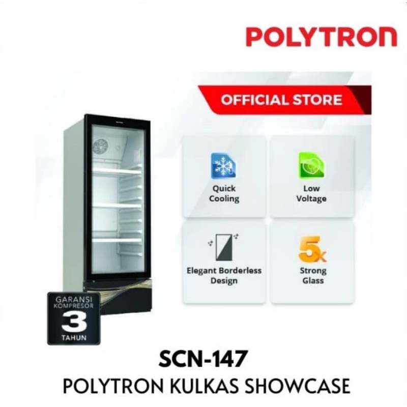 Showcase POLYTRON 3 Rak 140 Liter SCN-147