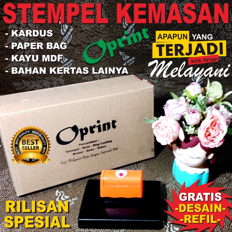 

KODE O7T7 STEMPEL Untuk Dus Box Craf Box Paper Bag Packaging DLL Untuk Media KERTAS