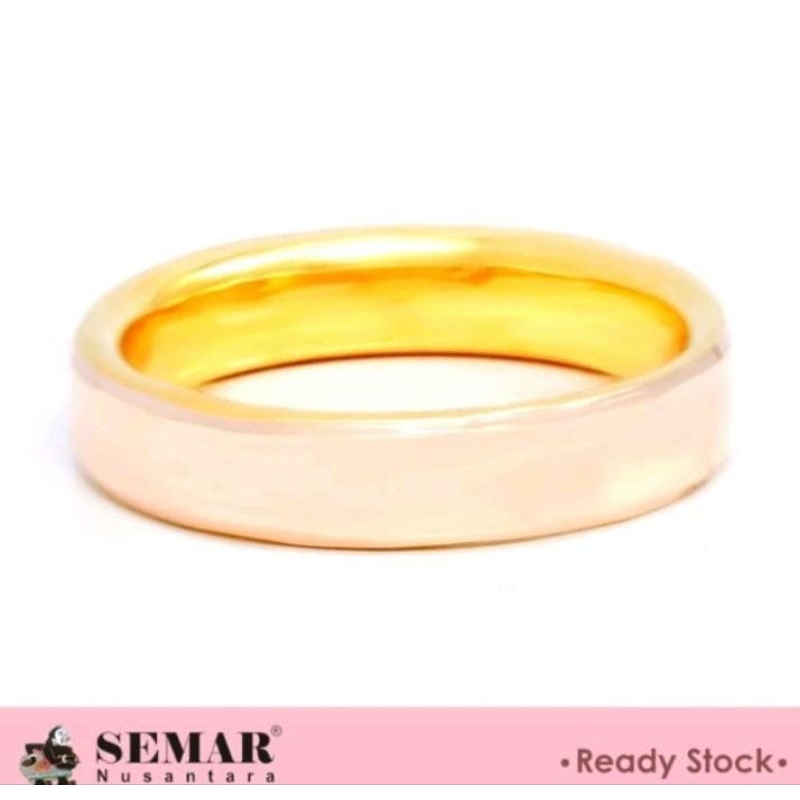 Cincin Emas pipi kaca Gold 17K cincin nikah Semar Nusantara