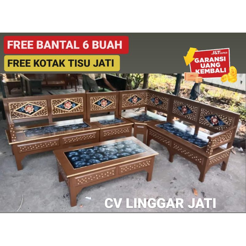 Kursi Tamu Pojok Kayu Jepara
