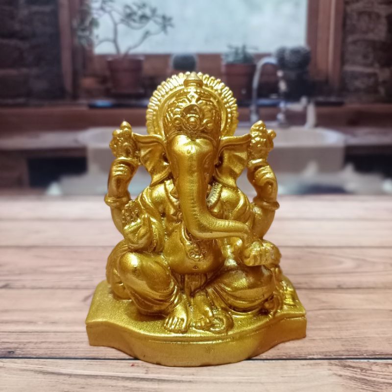 Patung Dewa Ganesha 12cm / Rupang Patung Ganesha / Miniatur Dewa Ganesha