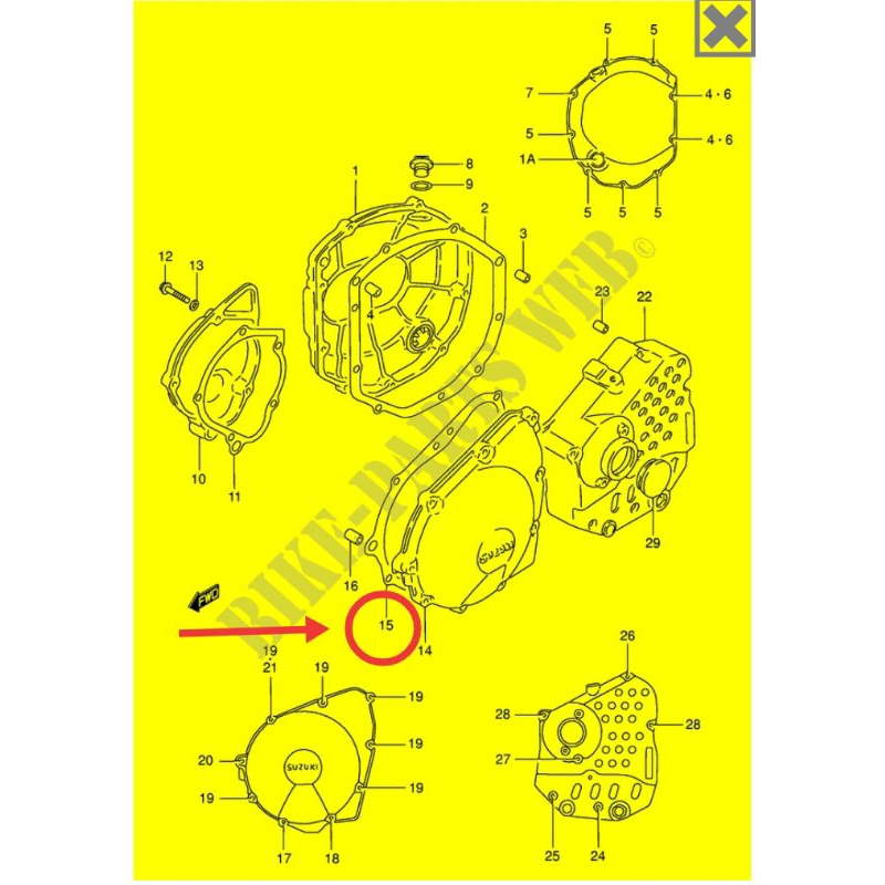 Gasket Starter Gear Suzuki GSX750 Police Inazuma Original