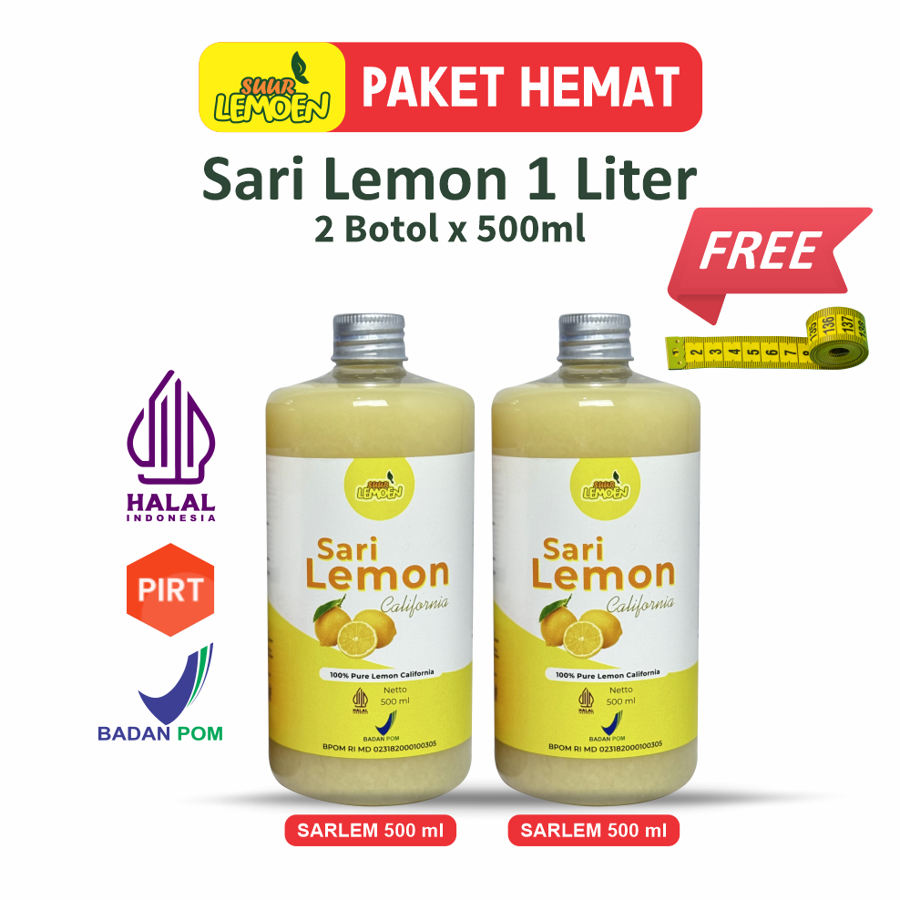 

PAKET HEMAT 1 LITER Fresh Sari Lemon Untuk Diet Detox HALAL dan BPOM By Suur Lemon / 1L Minuman Sehat Untuk Diet Original 100% Berkualitas Menjaga Imun Tubuh / Sari Lemon Untuk Diet Detox 1L By Groseri Lemoen