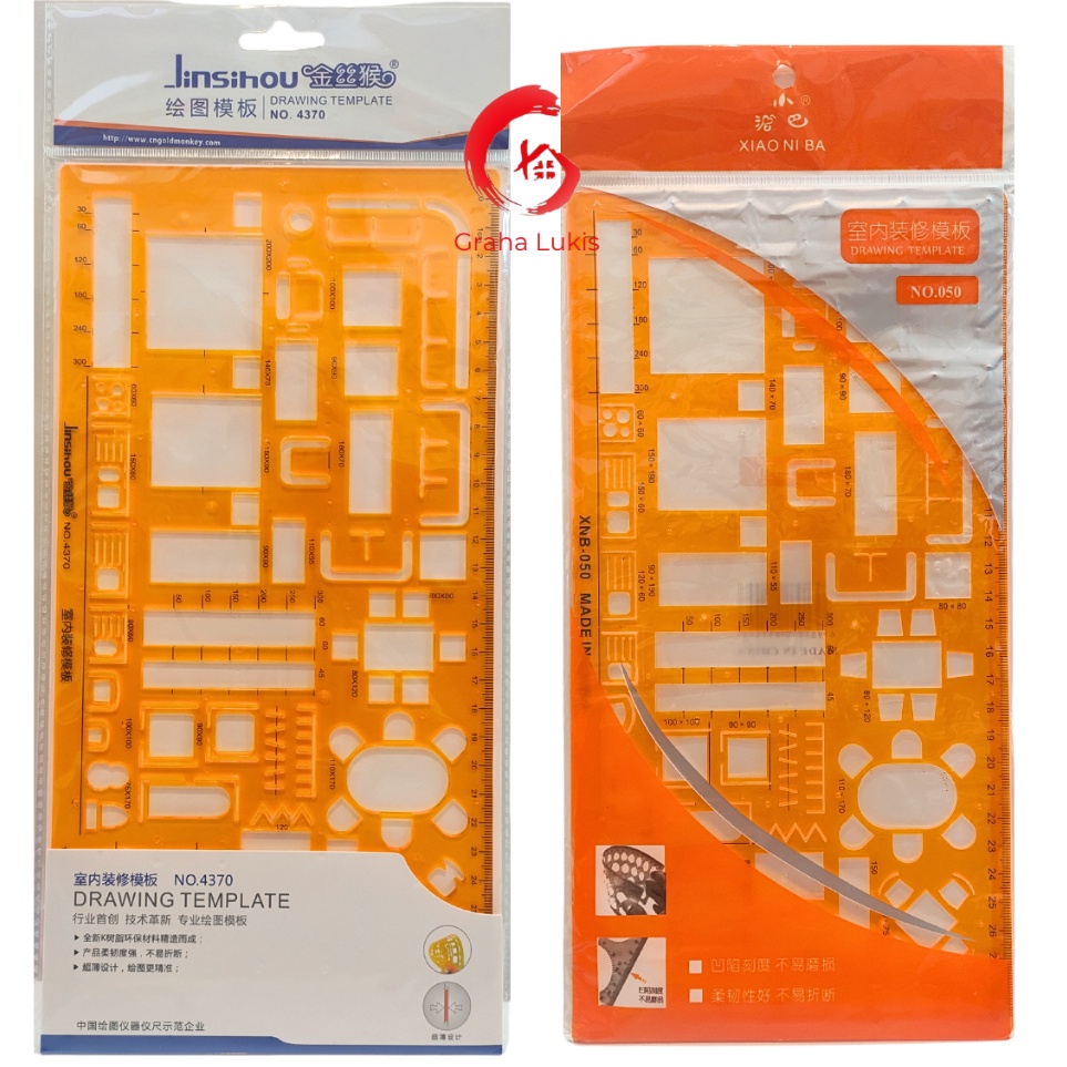 

KODE X52Y Penggaris Mal Furniture Interior Template 15